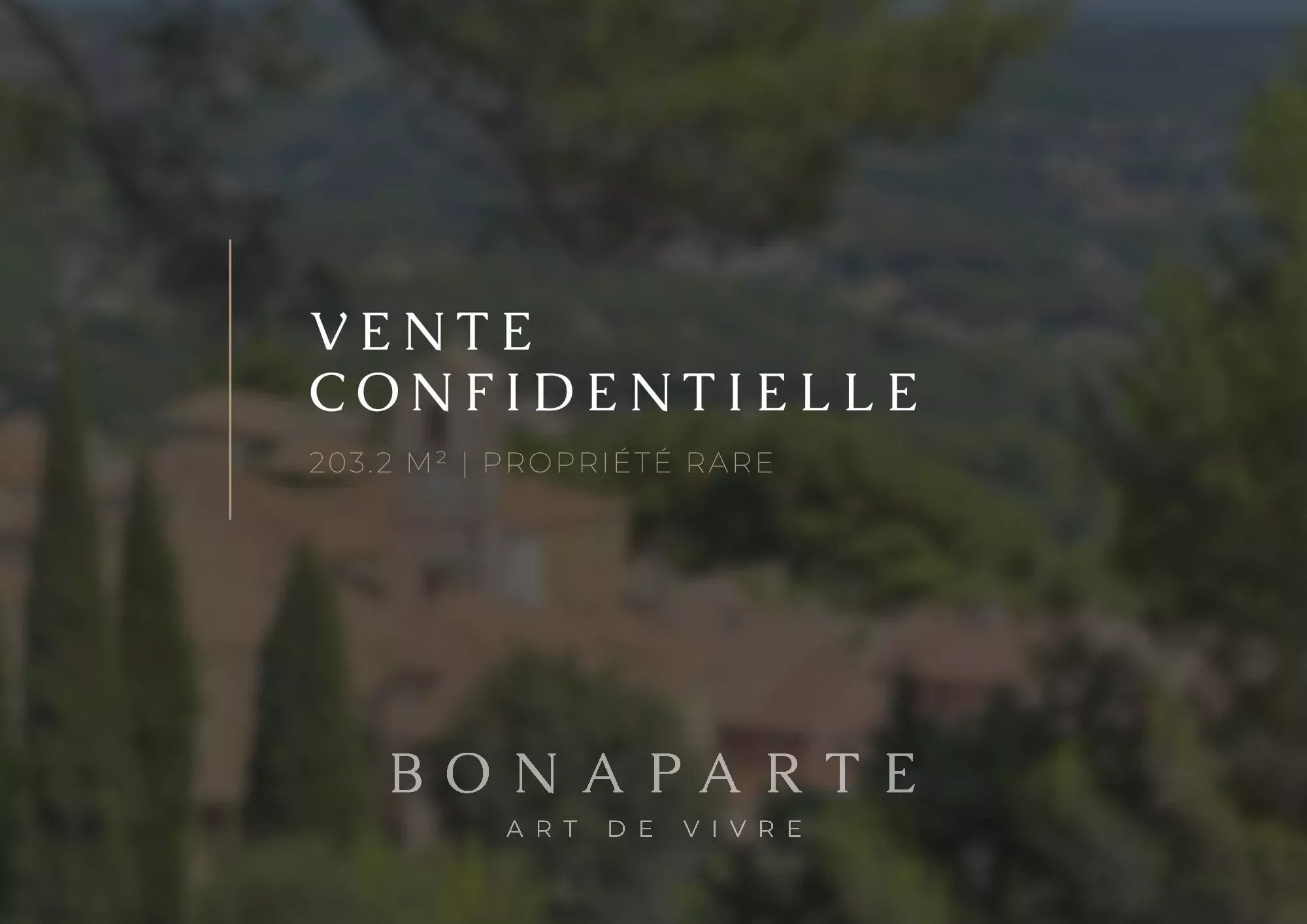 VENTABREN : VENTE CONFIDENTIELLE – BIEN RARE